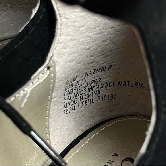 A. N. A. Black suede lace up bow tie pointed Ember Black size 9.5 M comes in box - Picture 6 of 10